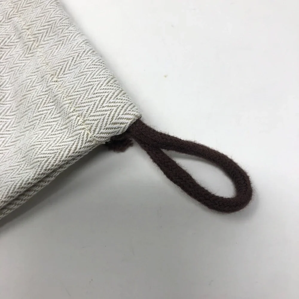 Authentic Hermes Dust Bag Fabric Storage Travel Logo Shoe Belt Handbag 14x7.5